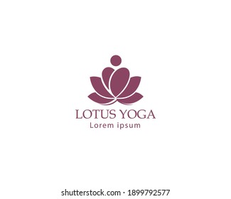 lotus yoga creative logo design love design