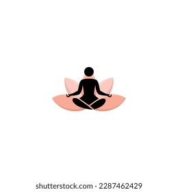 lotus and yoga design vector