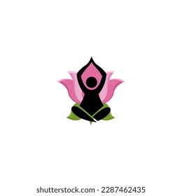 lotus and yoga design vector