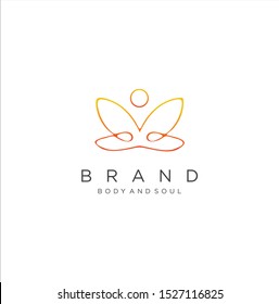 Lotus  Yoga Logo Design Inspiration . Meditation Lotus Yoga Logo Design