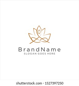 Lotus Yoga Logo Design Inspiration . Meditation Lotus Yoga Logo Design