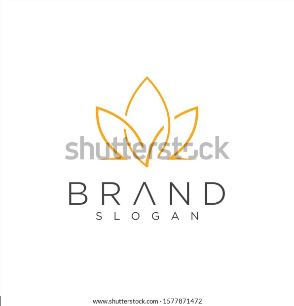 Lotus Yoga Logo Design Inspiration Meditation Stock Vector