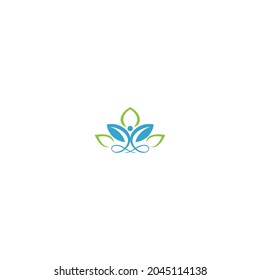 Lotus yoga logo icon design vector image

