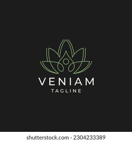 Lotus yoga logo icon design template