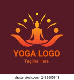 Logotipo de Lotus yoga Vector con archivo de formato eps.