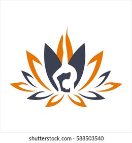 Lotus and Yoga Pose Vector