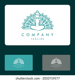 Lotus, yoga, spa and wellnes logo set vector icon illustration designs