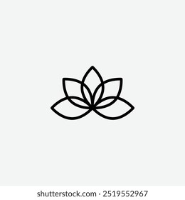 Lotusline vector icon. EPS 10