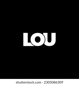 LOU Anfangsbuchstabe Monogramm Logo