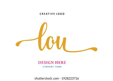 LOU lettering logo is simple, easy to understand and authoritative