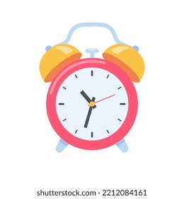 Loud alarm clock alerts wake up time and schedule.