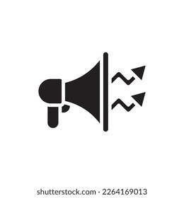 Loud Announcement Filled Icon Vector Illustration