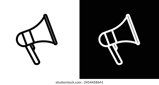 Loud Announcement Icon Set. Propaganda Bullhorn and Public Speaker Vector Symbols