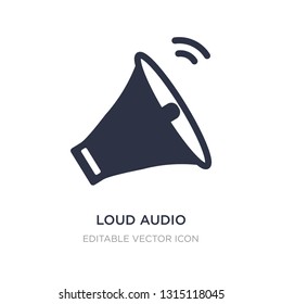 loud audio icon on white background. Simple element illustration from UI concept. loud audio icon symbol design.