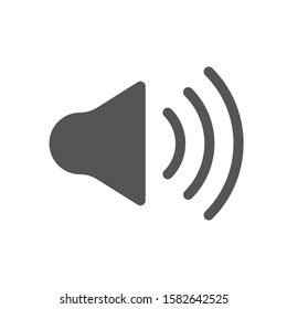 Loud audio vector icon on white background. Flat vector loud audio icon symbol sign from modern user interface collection for. Mobile concept and web apps
