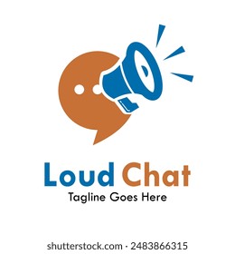 Loud Chat Design Logo Vorlage Illustration