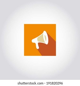 Loud hailer - web symbol, app design element, vector illustration