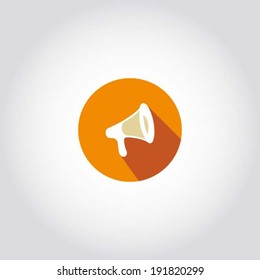 Loud hailer - web symbol, app design element, vector illustration