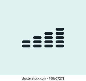 Loud icon line isolated on clean background. Soundwave concept drawing icon line in modern style. Vector illustration for your web site mobile logo app UI design.