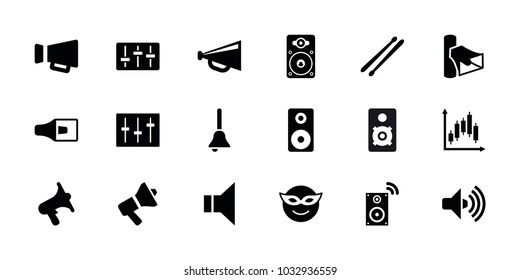 Loud Icons Set 18 Editable Filled Stock Vector (Royalty Free ...