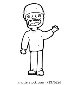 loud man in hat cartoon