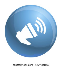 Loud megaphone icon. Simple illustration of loud megaphone vector icon for web design isolated on white background