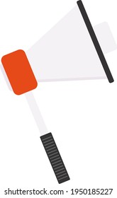 Lebhaftes Megaphon, Illustration, Vektorgrafik auf weißem Hintergrund.