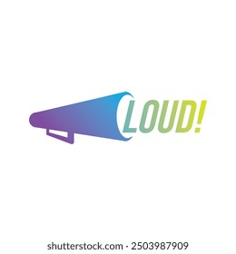 Loud Megaphone Logo Vector Editable