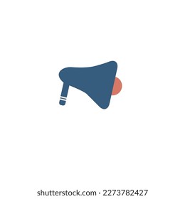 Loud Megaphone Making New Wonderful Announcement To The Public. Strong Sound Bullhorn Drawing Producing Old Amazing Advertisements For Everyone.