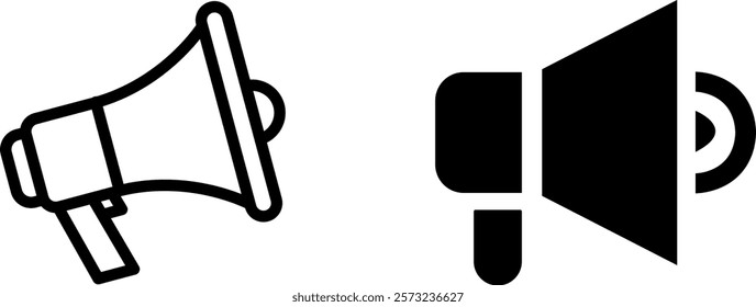 Loud Megaphone Vector Icon Set