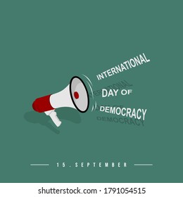 Loud Megaphone vector illustration. Good template for International day of Democracy design.