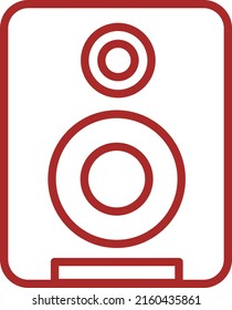 Loud music speaker, illustration, vector on a white background.