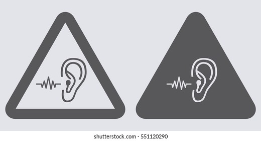 Loud noise hazard symbol