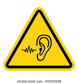 Loud Noise Hazard Symbol . Vector Illustration