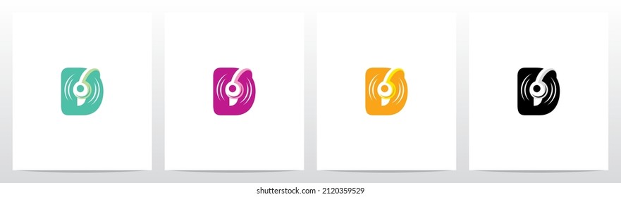  Loud Noise Headphone On Letter Logo design D