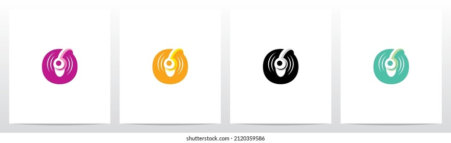  Loud Noise Headphone On Letter Logo design O