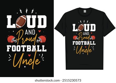 Alto e orgulhoso tio de futebol americano Rugby de futebol americano jogando tipografia gráfico tshirt design