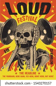 Loud Rock Festival Gig Poster Flyer Template