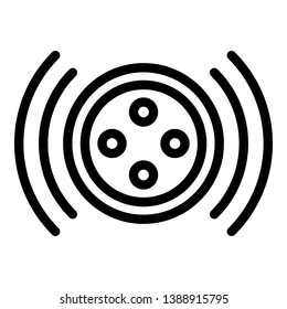 Loud smart speaker on top icon. Outline loud smart speaker on top vector icon for web design isolated on white background