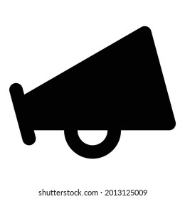 Icono de vector negro de altavoz alto.
