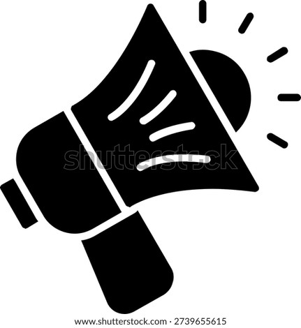 Loud Speaker Glyph Vector Icon Design