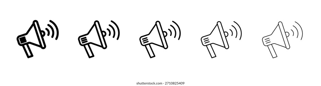Diseño del icono del altavoz fuerte, logotipo, App, interfaz de usuario. Ilustración vectorial, EPS