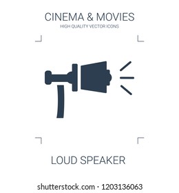 loud speaker icon. high quality filled loud speaker icon on white background. from cinema collection flat trendy vector loud speaker symbol. use for web and mobile
