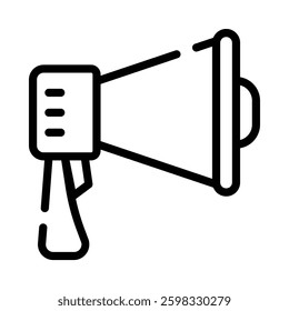 Loud Speaker icon illustration in line style. Perfect for website mobile app presentation. Suitable for any user interface and user experience