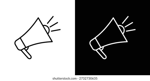 Icono de altavoz en diseño de línea. icono de trazo editable.