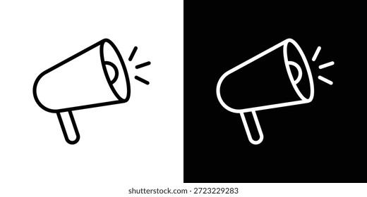 Conceito de logotipo do ícone Alto-falante em traçados