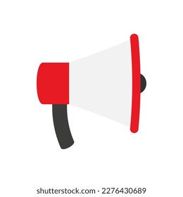 Loud speaker icon. Megaphone isolated on white background. Vector illustration.