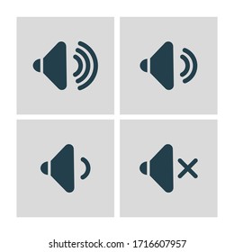 Icono de altavoz alto conjunto ilustración vectorial