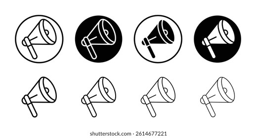 Loud Speaker icon Simple outline vector logo