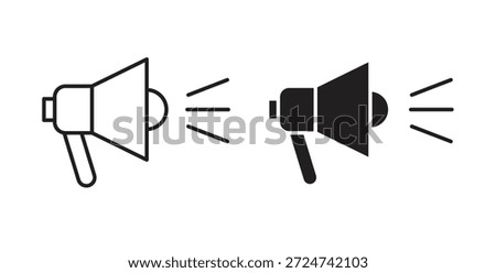 Loud Speaker icon simple vectors in black, suitable for projects